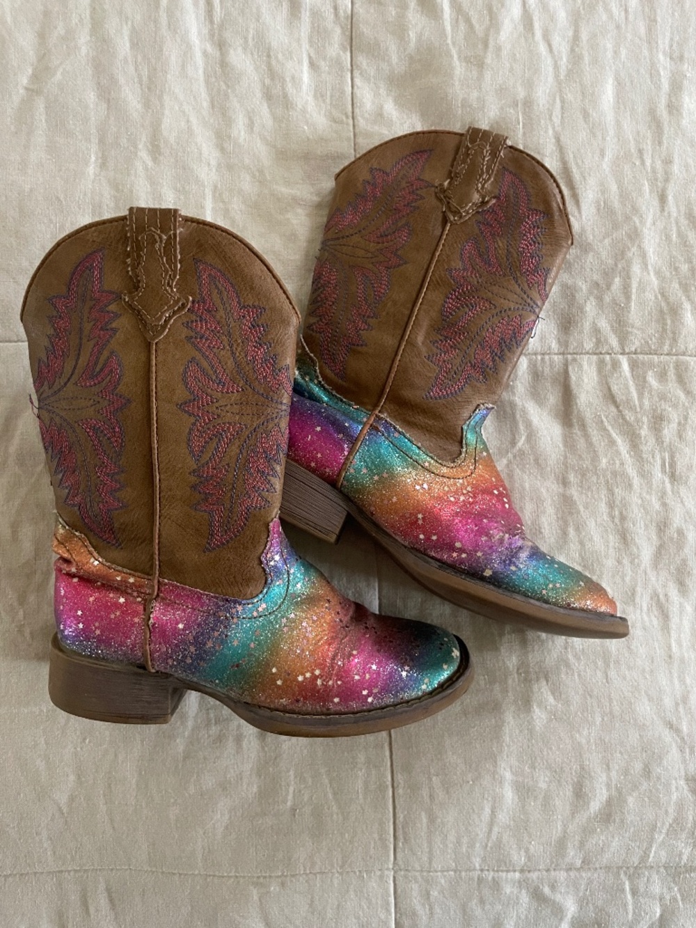 Roper Glitter Rainbow Boots Little Kid size 12